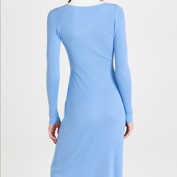 BAUM UND PFERDGARTEN midi blue ribbed knit dress - Picture 3 of 15